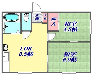 マンション御園の物件間取画像